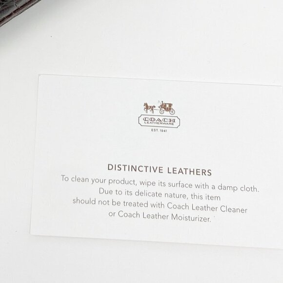 COACH | Madison Embossed Crocodile Leather Medium Wristlet NWT - Picture 13 of 13